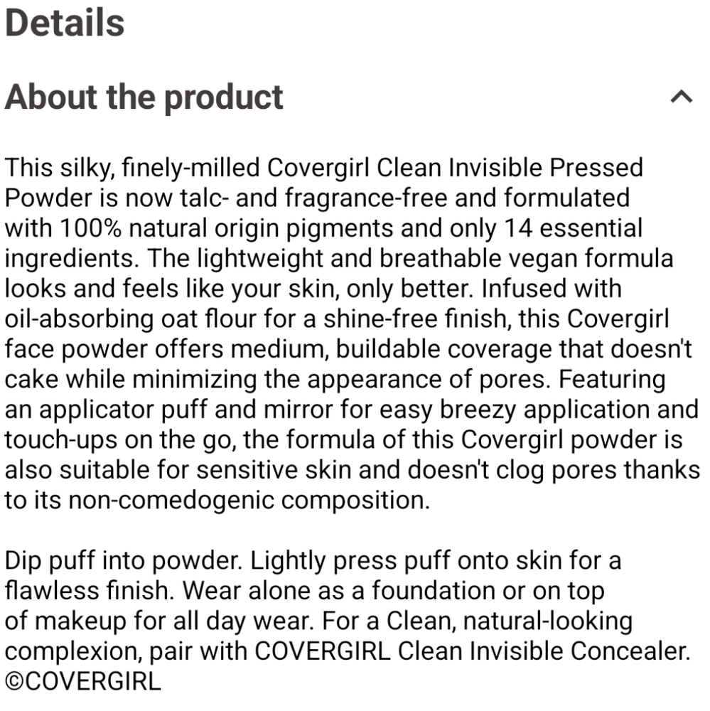 CoverGirl Clean Invisible Pressed Powder - Picture 10 of 13